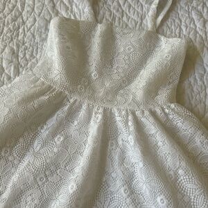 Janie and Jack Cream Lace Dress